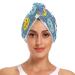 Pink Blue White Cat Hair Towel 2 Pack Super Absorbent Hair Drying Towel Quick Dry Hair Turbans Head Towel with Button Twisty Wrap for Women Girls