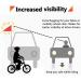 Yeah Boom Bicycle Pennant & Safety Flag - Adjustable Childrens Bike Safety Pimp | Red 150cm Warning Sign - Buy Online on GoSupps.com