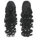 IMISSU Long Curly Claw Ponytail Clip On Hair Extension Pony Tail Hair Piece (Black 1B)