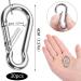30 Pieces Stainless Steel Carabiner Hooks 4x40mm - Durable Small Snap Closure for Fishing Hiking & Backpacking with Storage Box - Buy Online on GoSupps.com