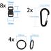 Aufodara 24er Set Paracord Bracelets - DIY Nylon Rope Kits with Black Plastic Click Closure Key Ring & Carabiner Hook - Buy Online on GoSupps.com