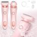 Dusk Official Razor Dusk Razor for Women Silk Glide Pro Shaver Waterproof 2 in 1 Electric Shaver Razors for Women Wet & Dry for Leg Arm Underarm Pubic Area Removable Head (Pink) - Buy Online on GoSupps.com