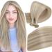 Easyouth Real Hair Bonding Extensions Remy Uttensions Real Hair Blonde Bondings Extensions Echhtaar Aschblond Mix yellowblond 20 inch 50g #18P613 50 cm #18/613