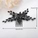 Kercisbeauty Black Rhinestones Beads Hair Comb Handmade Crystal Jewelry for Wedding Brides Halloween Jewelry - Buy Online on GoSupps.com