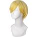 MapofBeauty Cosplay Men's Short Straight Wig - Blonde Flax Yellow - Buy Online on GoSupps.com