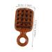 Weather Woodenwamm Collared Combination Comb - Antistatic Wooden Head Scalp Ridge for Head Massage | 12.50x6.00cm Brown - International Shipping Available - Buy Online on GoSupps.com