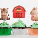 SLOCIEGO Farm Cupcake Topper - 40 PCS Farm Animals include Pig Cow Horse Chicken Cake Topper Party Decorations for Kids Birthday Baby Shower Barnyard Cartoon Cupcake Topper Picks Party Supplies - Buy Online on GoSupps.com