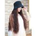 BGHJUE Wig female long curly hair hat wig one long curly hair autumn and winter wool roll trend bubble noodle roll