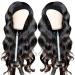 Dan & Dre Curly Wave Headband Wig for Women | Adjustable Fashionable Scarf Wig | High Temperature Fiber Afro Long Black Wig - Buy Online on GoSupps.com