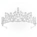 LIHELEI Crystal Crown Tiara for Women  Silver Vintage Queen Crown for Wedding Brides  Princess Tiara Crown for Girls Halloween Costume and Birthday Party -Silver