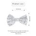 Evild Sequins Large Hair Bow with Alligator Clip - Sparkly Glitter Hair Barrette for Women and Girls (Silver) - Buy Online on GoSupps.com