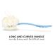 Shower Body Brush with Bristles and Loofah Back Scrubber - Long Handle for Skin Exfoliation and Massage - Wet/Dry Use - Men and Women - Grey - Buy Online on GoSupps.com