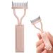 Eyelash Comb Separator Arc Designed Lash Definer Comb Makeup Mascara Comb Applicator With Cover Eye Cosmetic Brush Tool (Naked Pink)
