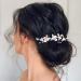 Casdre Silver Pink Pearl Bride Wedding Hair Pins - Bridal Hair Accessories for Women and Girls (Pack of 2) - Buy Online on GoSupps.com