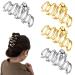 KuuGuu 4 PCS Large Gold Hair Claw Clip  Non-Slip Hair Claw Clips Jaw Clips Clamp Metal Hair Clips Simple Style Strong Hold Hair Clamps Non Slip Cute Hair Catch Clip Accessories