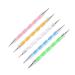 5pcs 2 Way Nail Polish Pen Marbling Tool Set Nail Polish Color Manicure Dot Art Tool