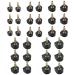 UTALIND 15 Pairs High Heel Tips Shoes Replacement Caps High Heel Repair Tool 3mm Nail Diameter U-Shape Dowels Repair Tips Pin in 5 Different Size  8/9/10/11/12mm  Black