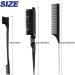 Qufiiry 3Pcs Slick Back Hair Brush Set - Edge & Bristle Brush, Rat Tail Comb - Black | For Women, Men, Kids - Buy Online on GoSupps.com