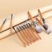 Natural Makeup Brushes Set - Goat Hair Eyeshadow & Face Powder Makeup Brush Kit - Premium Cosmetics in Orange - Buy Online on GoSupps.com
