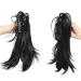 SEGO Ponytail Extension Hairpiece - Realistic Braid Hair Extension with Butterfly Clip - Black 95g (30cm) for Glamorous Hairstyles - Buy Online on GoSupps.com