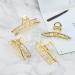 4 Pieces Large Gold Metal Hair Clips - Strong Slipproof Claw & Hollow Fix - Vintage Geometric Irregular Hair Accessories for Women & Girls - Buy Online on GoSupps.com