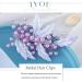 IYOU Mermaids Wedding Hair Clip Purple Pearl Leafs Hair Barrette Bridal Bridesmaid Hair Accessories for Women and Girls - Buy Online on GoSupps.com