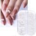 Oladfiop 3 Box Pearl Decorations Nail Charms White Round Nail Parts Gold Steel Beads Balls Jewelry Nail Art Accessories Color: ZZ13 - Buy Online on GoSupps.com