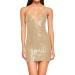 Shop Hanxiulin Elegant Sexy Christmas Maxi Dress V-Neck Backless Sleeveless Cocktail & Graduation Dress in Khaki - Buy Online on GoSupps.com