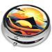 Sunrise Mountain Round Pill Box - 3 Compartment Portable Travel Organizer for Easy Medication Management - Buy Online on GoSupps.com