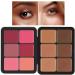  Acunny Blush Palette Cream Foundation Palette Concealer Long Lasting Stain Resistant Mixable Long-lasting Anti-Smut Natural Looking Blendable - Cruaut Free Matte Finish - Buy Online on GoSupps.com