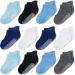 CozyWay Baby Non-Slip Baby Socks Toddler Socks With Grippers Ankle Style 3-5 Years Boys 12 Pairs
