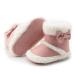 Sonsage Infant Baby Girls Boys Snow Boots Soft Anti-Skid Sole Ankle Premium Booties Newborn Toddler Prewalker Winter Warm Crib Shoes 12-18 Months A01 Pink