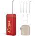 Enpuly Water Flosser Cordless for Teeth,Mini Portable Dental Oral Irrigator with 5 Jet Tips,Rechargeable Dental Water Flosser for Braces Bridges ,3 Modes & IPX8 Waterproof,for Travel & Home (Red Gold)