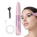 Eyelash Heat Curler - Naturally Curling Eye Lashes Wand with Type-C Charging Cable and Brush Lashes Heating Wand Long-Lasting 380mAh Battery for Women Pink