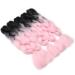 Tess Braids Extensions Ombre 60 cm - Jumbo Kanekalon Hair for Box Braids (Black/Light Pink) - 100g/Bundle - High-Quality Ombre Braiding Hair - Buy Online on GoSupps.com