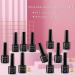 MIZHSE Holographic Gel Polish Set - Reflective Glitter, Laser, Galaxy Gloss - Nail Art Unicorn Mirror Effect Gel Polish Collection - Buy Online on GoSupps.com