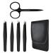 Eywrews tweezers set 5 TLG tweezers set for precise eyebrows sloping lace sloping head fine point especially tweezers small scissors for eyebrows high quality tweezers