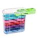 Schramm tablet box colorful with colorful slide for 7 days pills 12 x 11cm tablets box box tray tablet box pill dose green purple red 8 pieces (1 Pack)