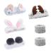 4-Piece Women's Headband Set Cute Cartoon Hairbands Elastic Hairbands Soft Hairbands Absorbent Headbands Suitable for Face Washing Makeup Facial Care and Bathing Etc.