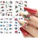 4 in 1 Sliders Wraps Winter Water Transfer Cute Snowflakes Abstract Leaf Penguin Bird Nail Stickers(01) Style01 - Buy Online on GoSupps.com