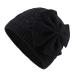 XIAOHAWANG Baby Girl Winter Hat Cute Bow Baby Beanie Warm Knitted Hats for Infant Toddler Girls 0-6 Months Black