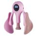 Umelee thigh trainer for woman with counter & strength adjustment pelvic floor trainer for home & gym sports equipment for training the inner thigh hip arm back (pink)