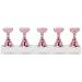 Wnvivi Nail Art Display Practice Stand Magnetic Fingernail Tip Display Holder Stand Magnetic Nail Fingernail Tip Holder for DIY False Nail (Pink)