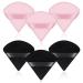 AXFEE 6 PCS Powder Puffs  Pure Velour Soft Triangle Wedge Makeup Powder Puff for Loose Powder Mineral Powder Body Powder Wet Dry Cosmetic Foundation Sponge Makeup Tool (Black&Pink) 6 PCS-Black&Pink