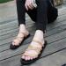 MisFun Men's Hallux Valgus Leather Flip Flops - Brown, Size 6.5 | Bunion Splints Slippers for Big Toe Bone Support & Orthopedic Pain Relief - Buy Online on GoSupps.com