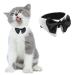 HACRAHO Formal Dog Bow Tie 1 Pack White Adjustable Formal Pet Bow Tie Collar Pet Costume Collar with Bow Tie for Wedding Birthdays for Small Dogs and Cats Size SS Small Pets