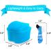 Keedolla Denture Cup Orthodontic Retainer Case Denture Bath Box Dental Mouthguard Case Cleaning with Brush Strainer Basket and Lid Waterproof - Blue - Buy Online on GoSupps.com
