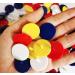Adhere Golf Ball Marker 100pcs Plastic Position Quarter Size 0.94 Flat Mix Color Marker - Buy Online on GoSupps.com