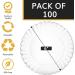 Oasis Creations 6 Clear Round Plastic Plate Set - 100 Pack, Reusable Party Supplies for Birthdays, Celebrations, Buffets- Catering and More - Buy Online on GoSupps.com