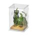 Giznzg Terrarium for reptiles reptile feeding box acrylic terrarium with digital thermometer hygrometer reptile breeding box for spider/snail/frog/lizard/turtle (25x15x15cm) Arboreal Small